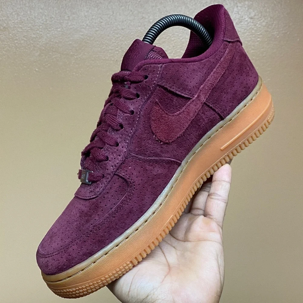 Nike Air Force 1 Low ‘07 Suede “Deep Garnet” 749263-600 Size 8 - Picture 9 of 17